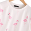 Romwe Women's Allover Animal/Plant Print Drop Shoulder Raglan Sleeve Round Neck Sweatshirt Lightweight Pullovers