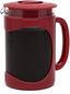 Primula Burke Deluxe Cold Brew Iced Coffee Maker, Comfort Grip Handle, Durable Glass Carafe, Removable Mesh Filter, Perfect 6 Cup Size, Dishwasher Safe, 1.6 Qt, Red