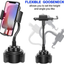 IOVECT Car Cup Holder Phone Mount with Long Flexible Neck for Iphone Xs Max/Xs/X/8/7/6 Samsung Galaxy S6/S7/S8/Note8/Note9/S9