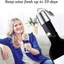ERHIRY Wine Bottle Stopper Stainless Steel, Wine Bottle Plug with Silicone, Expanding Beverage Bottle Stopper, Reusable Wine Saver, Bottle Sealer Keeps Wine Fresh, Best Gift Accessories (2 PACK)