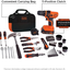 BLACK+DECKER 20V MAX Drill & Home Tool Kit, 68 Piece (LDX120PK) with BLACK+DECKER WM425-A Portable Project Center and Vise