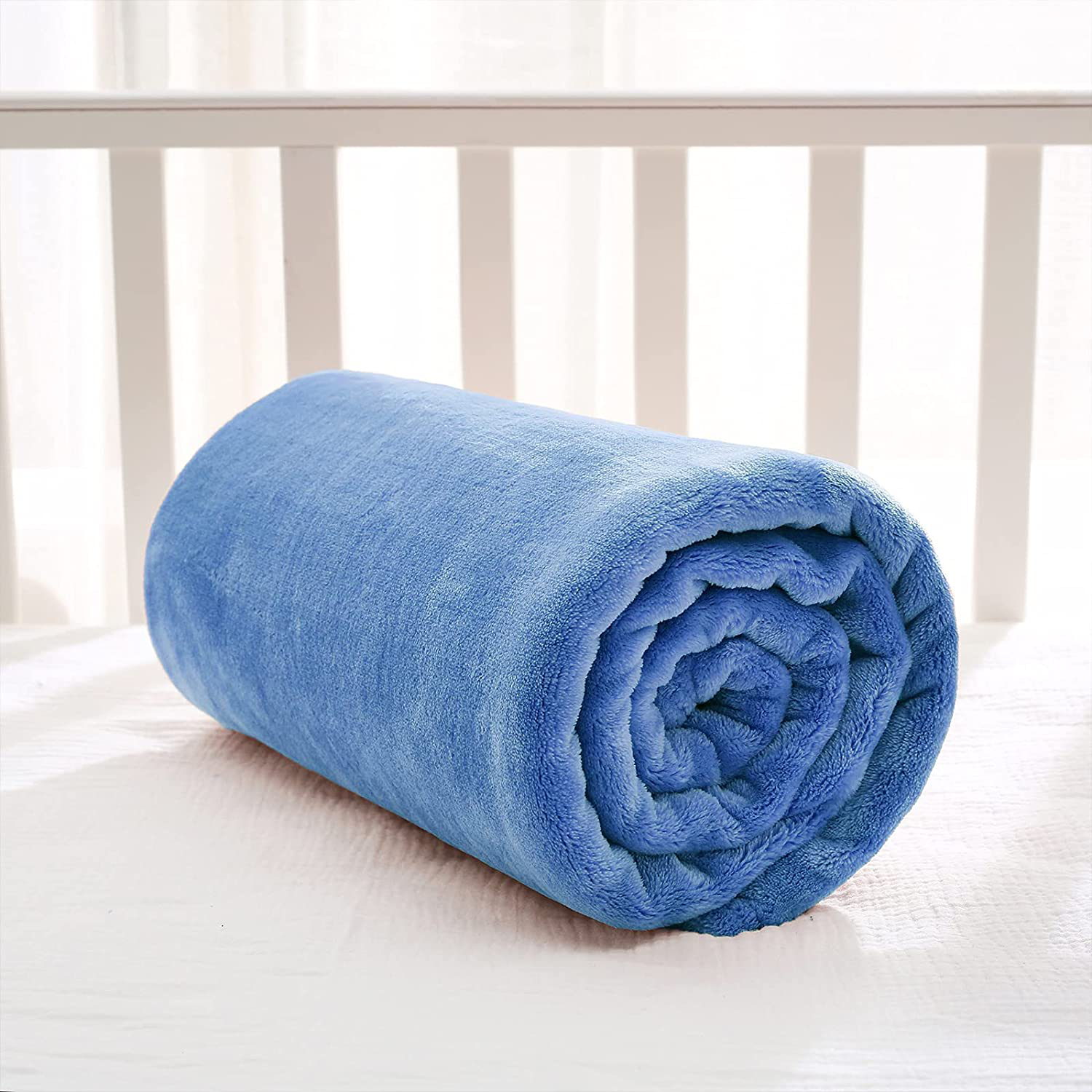 Exclusivo Mezcla Soft Fleece Baby Blanket Baby Swaddle Blanket Boys, Girls, Infant, Newborn Receiving Blankets Toddler and Kids Blankets for Crib Stroller (30x40 inches, Blue)