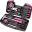40-Piece All Purpose Household Pink Tool Kit for Girls, Ladies and Women - Includes All Essential Tools for Home, Garage, Office and College Dormitory Use