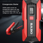 2000A Peaks 16000Mah Car Jump Starter  - 12.0V Automobile Battery Booster Power Pack 