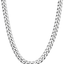 Miabella Solid 925 Sterling Silver Italian 5Mm Diamond Cut Cuban Link Curb Chain Necklace for Women Men
