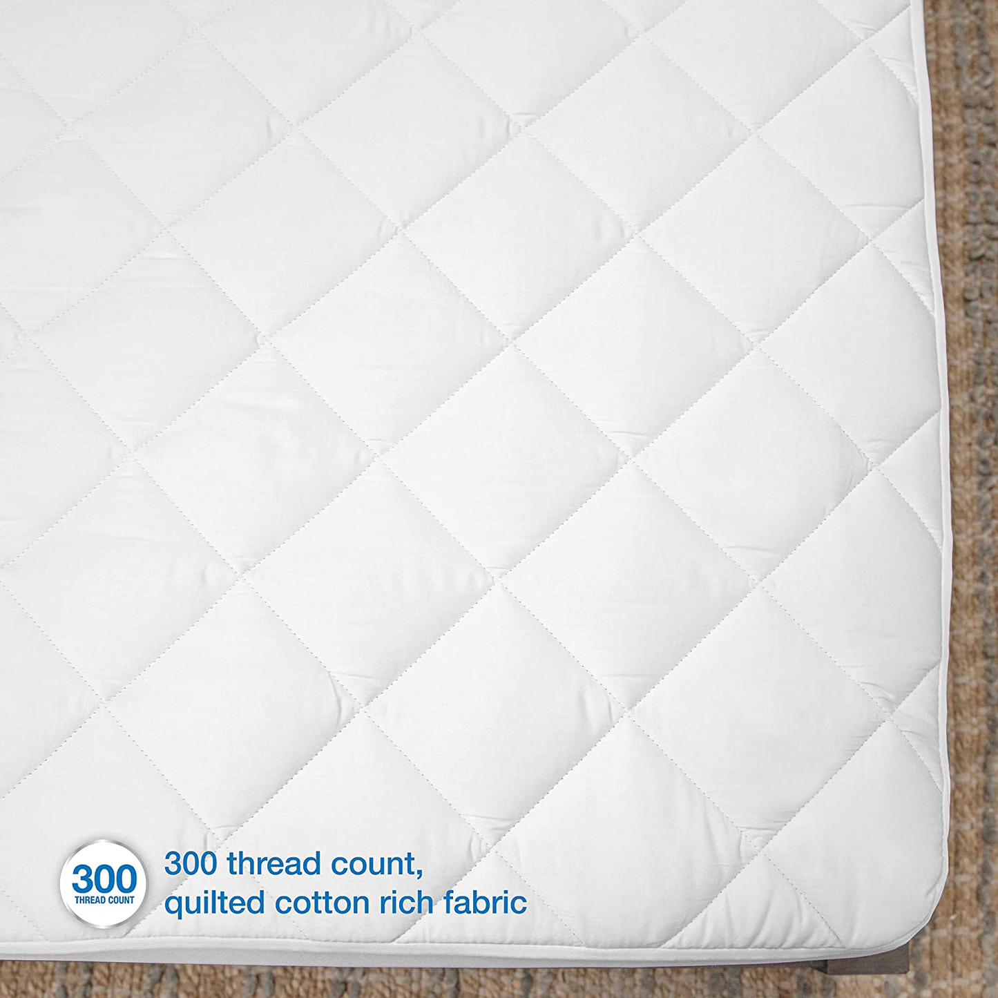 SensorPEDIC Coolmax 300 Thread Count Full Mattress Pad, White