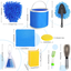 15 Pieces Car Wash Cleaning Tools Kit with Bucket Accessories Car Detailing Cleaning Brushes Kit Car Interior Washing Tool Set Car Wash Kit with Sponge, Towel, Double Head Duster for Truck Motorcycle