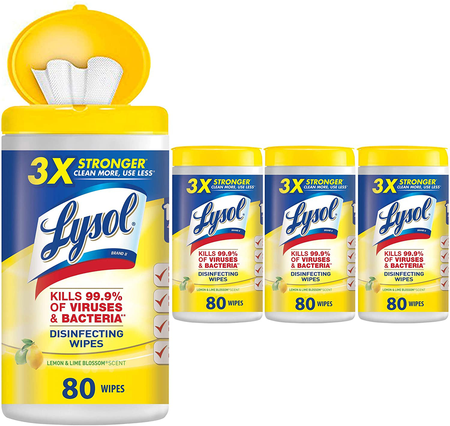 Lysol Disinfecting Wipes, Lemon & Lime Blossom, For Disinfecting & Cleaning