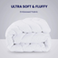 SLEEP ZONE Premium Mattress Pad Cover Cooling Overfilled Fluffy Soft Topper Zone Design Upto 21 inch Deep Pocket with Athletic Grade Elastic Skirt, White, Cal King