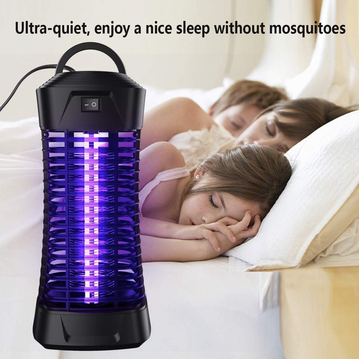 Bug Zapper Electric Mosquito Zapper Killer,Flying Insect Pest Trap Electronic Anti Pest Control Lights for Bedroom Kitchen Toilet Garden Home Indoor Use