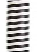 Unique Black Striped Paper Smoothie Straws - 10 Pcs