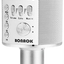 BONAOK Wireless Bluetooth Karaoke Microphone,3-in-1 Portable Handheld Karaoke Mic Speaker Machine Home Party Birthday for All Smartphones PC(Q37 Silver)