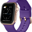 Adepoy Compatible with Apple Watch Bands Soft Silicone Sport Wristbands Replacement Strap with Classic Clasp for iWatch