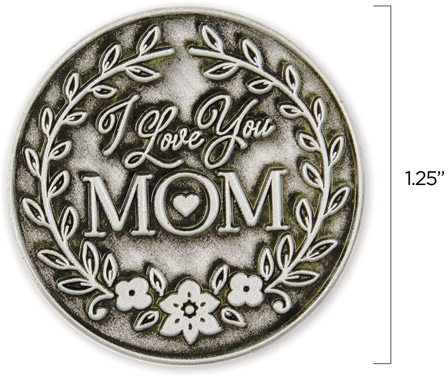 I Love You Mom Love Expression Coin, Pocket Keepsake Gifts of Appreciation for Mothers Day, Birthday & Special Occasion Distance Gifts, Tokens of Appreciation for Family