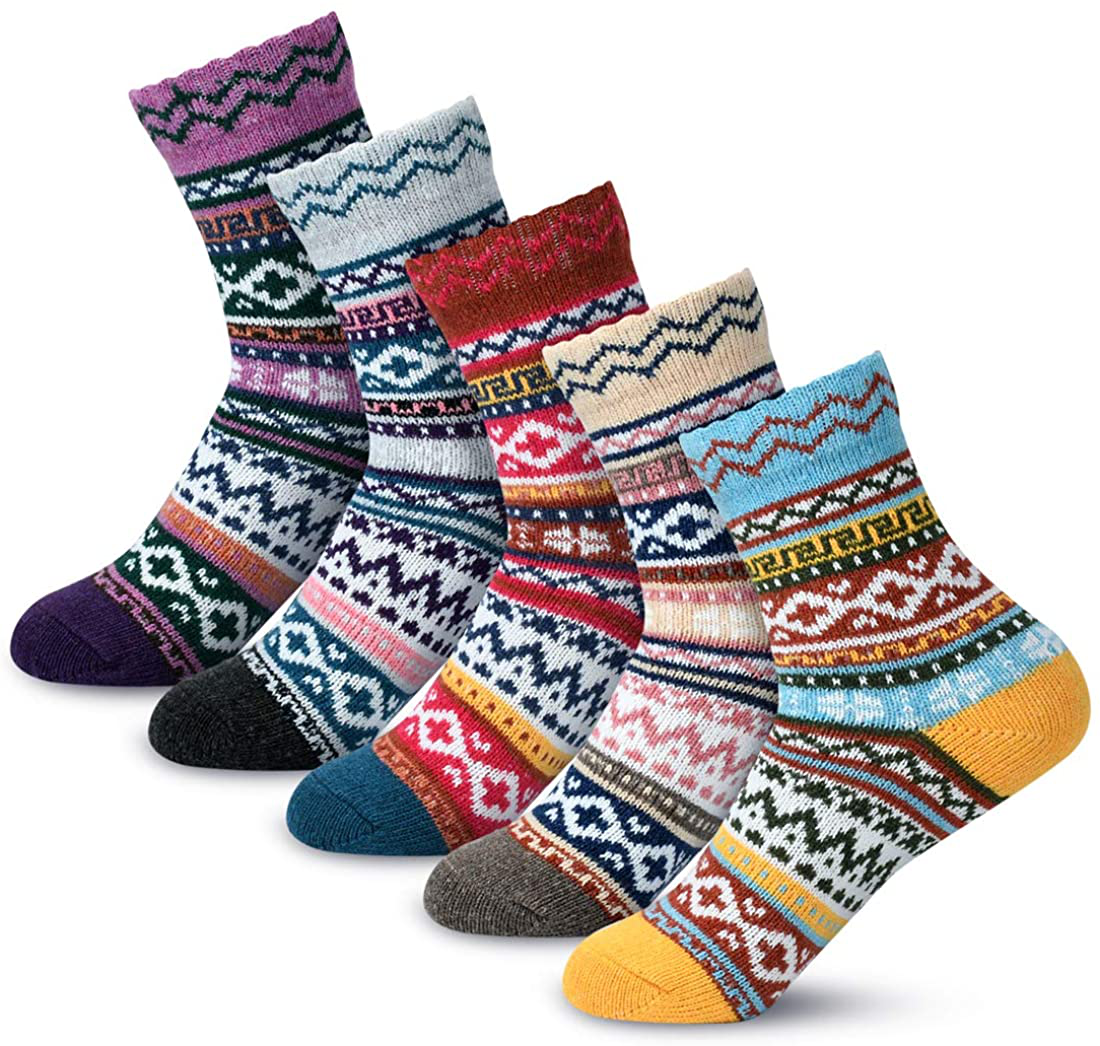 Women Socks Winter Women Socks Warm Thick Soft Wool Socks Christmas Gift Socks for Women Cozy Crew Socks