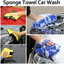 AUTODECO 25Pcs Microfibre Car Wash Cleaning Tools Set Gloves Towels Applicator Pads Sponge Car Care Kit Wheel Brush Car Cleaning Kit with Storage Box Black Grey Yellow Handle