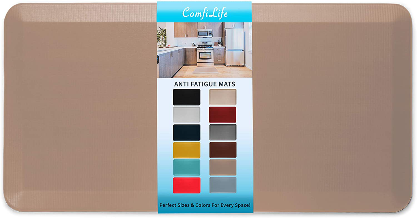 ComfiLife Anti Fatigue Floor Mat – 3/4 Inch Thick Perfect Kitchen Mat, Standing Desk Mat – Comfort at Home, Office, Garage – Durable – Stain Resistant – Non-Slip Bottom