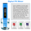 PH Meter for Water Hydroponics Digital PH Tester Pen 0.01 High Accuracy Pocket Size with 0-14 PH Measurement Range for Household Drinking, Pool and Aquarium (Blue)