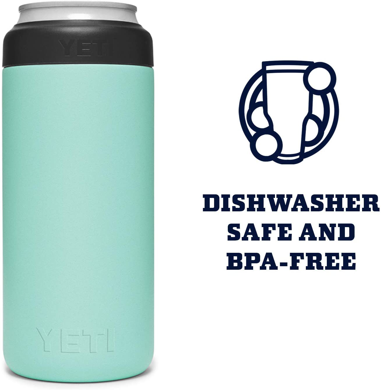 YETI Rambler 12 oz. Colster Slim Can Insulator for the Slim Hard Seltzer Cans, Aquifer Blue