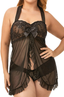 Plus Size Lingerie for Women Lace Babydoll Halter Chemise Sexy Nightwear XL-5XL