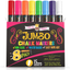 Jumbo Liquid Chalk Markers - Bold Chalk Markers for Chalkboards, Window Markers, Chalk Pens for Signs, Blackboard, Glass - Square Reversible Tip - 24 Chalkboard Labels Included (15Mm, 8 Pack)