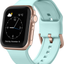 Adepoy Compatible with Apple Watch Bands Soft Silicone Sport Wristbands Replacement Strap with Classic Clasp for iWatch
