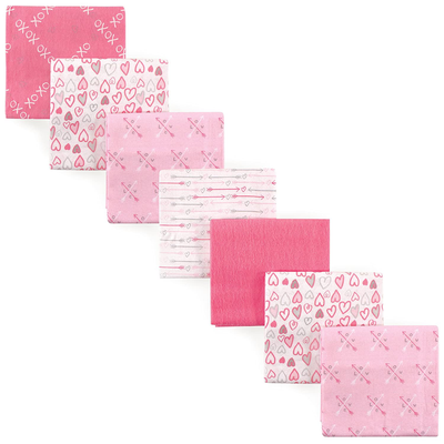 Luvable Friends Unisex Baby Cotton Flannel Receiving Blankets Bundle, Abc, One Size