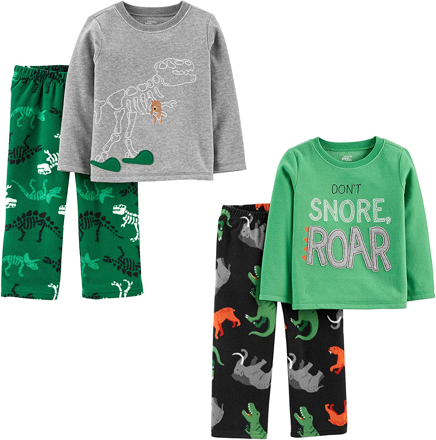 Simple Joys by Carter'S Boys' 4-Piece Fleece Pajama Set