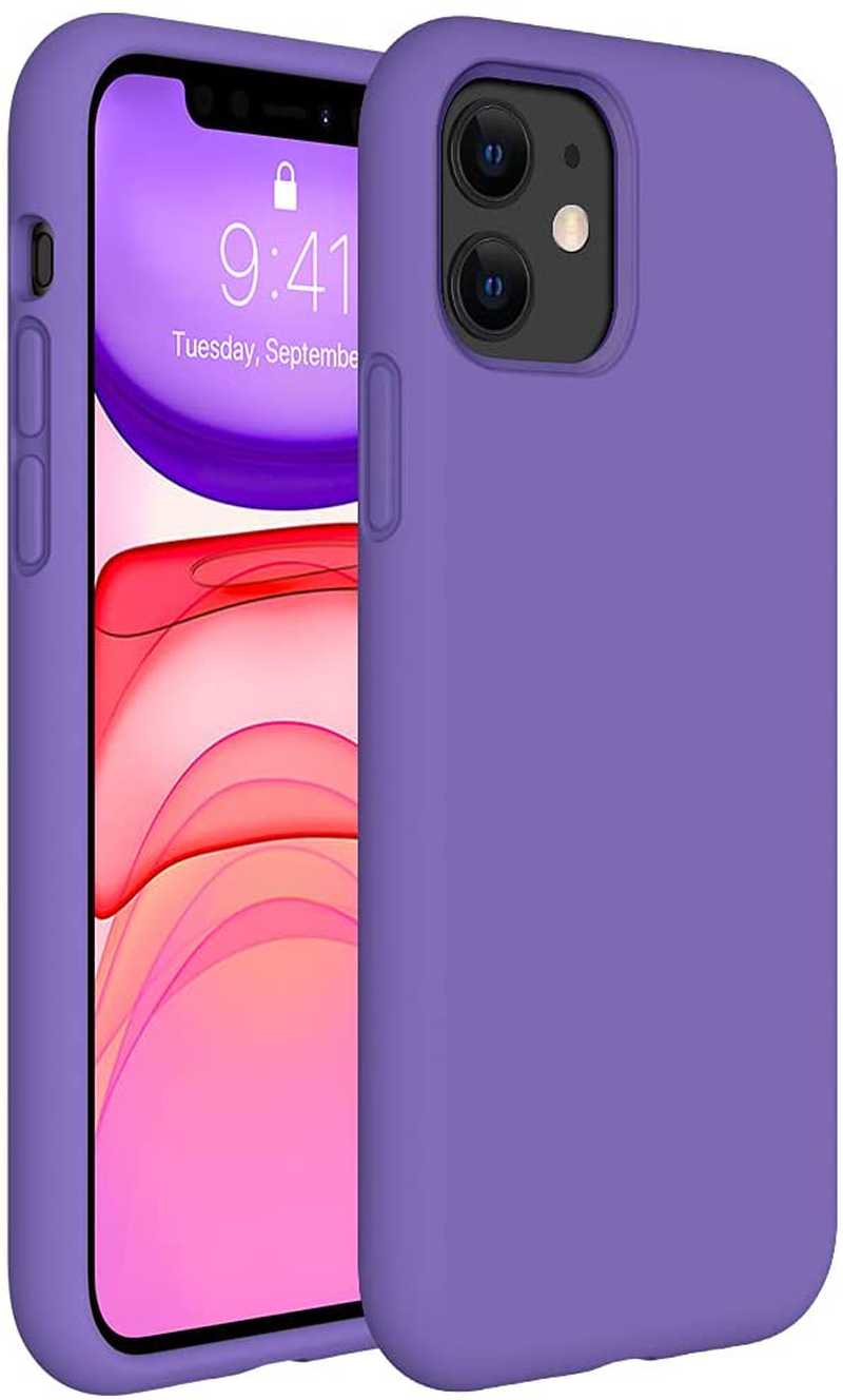 Gel Rubber Full Body Protection Cover Case Drop Protection Case Liquid Silicone Case Compatible with iPhone 11 6.1 inch