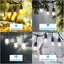 ETL Listed Outdoor Linkable 48ft led Heavy-Duty String Light with 15+1(Spare) 2W Energy-Saving PC Shatterproof Bulbs 2300K Warmwhite for Patio Garden Backyard Porch