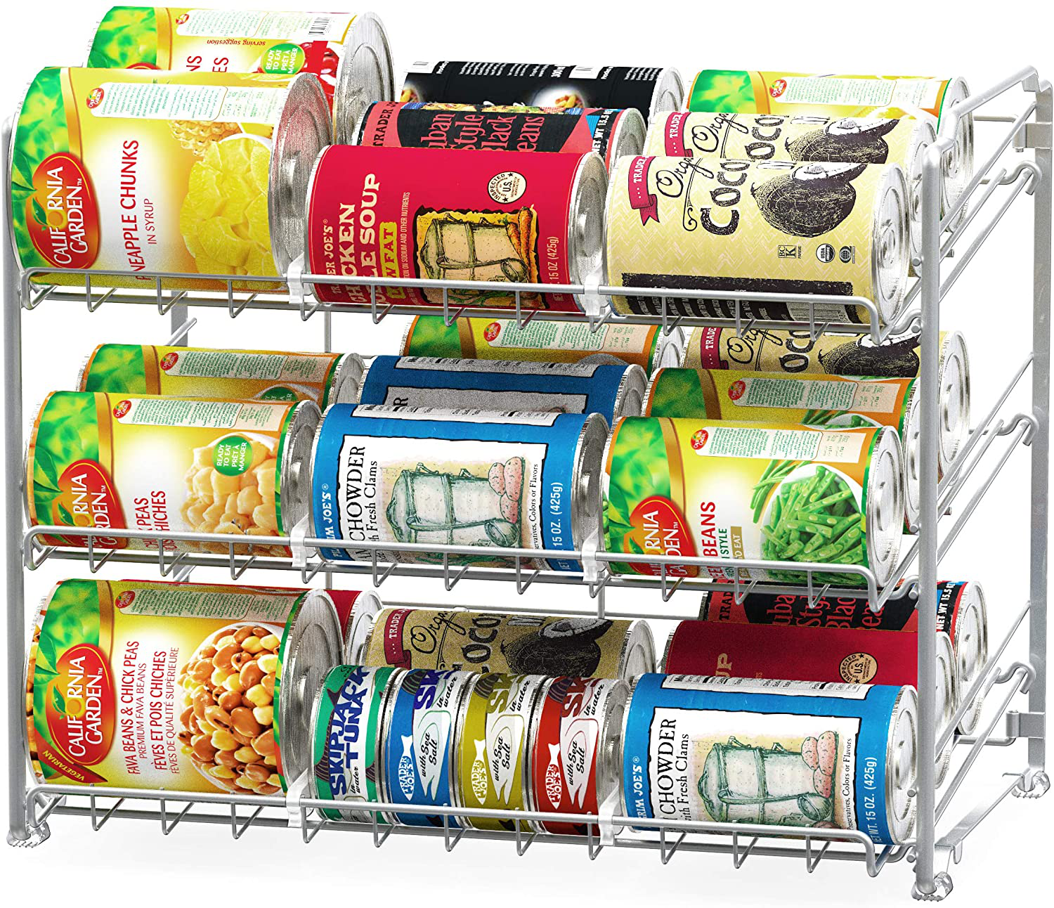 Simple Houseware Stackable Can Rack Organizer