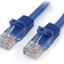 Startech.Com 3 Ft. (0.9 M) Cat5E Ethernet Cable - Power over Ethernet - Snagless - Blue - Ethernet Network Cable (RJ45PATCH3)