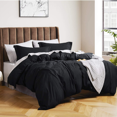 Bedsure Twin Duvet Cover Set Dark Grey - Brushed Microfiber Soft Duvet Cover Twin 2 Pieces with Zipper Closure, 1 Duvet Cover 68x90 inches and 1 Pillow Sham