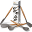 Miusco Non-Stick Silicone Cooking Utensils Set with Natural Acacia Hard Wood Handle, 5 Piece, High Heat Resistant
