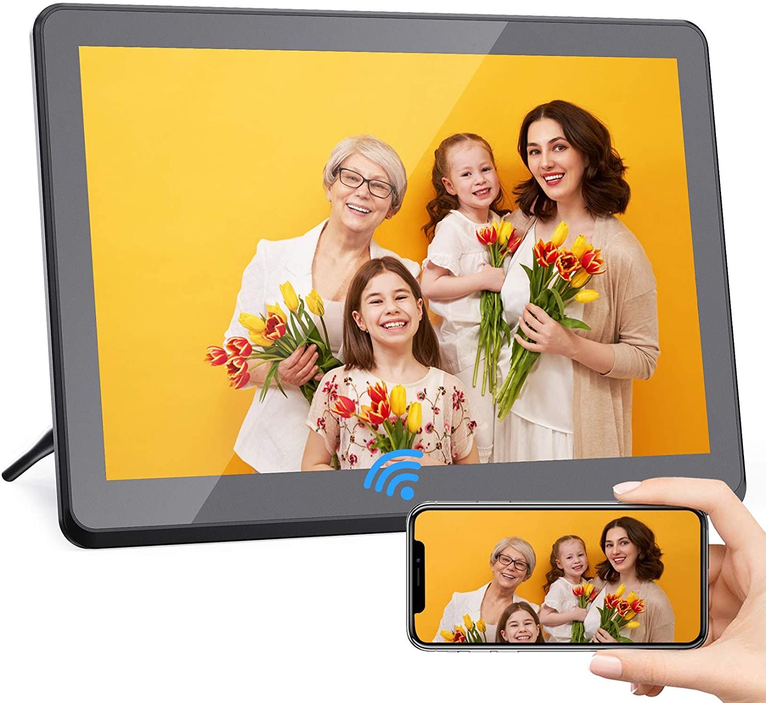 Digital Photo Frame 7 Inch Digital Picture Frame with HD IPS Display Photo/Music/Video Player Calendar Alarm Auto On/Off Timer Remote Control