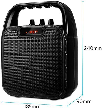 ARCHEER Portable Speaker System, Karaoke Machine Bluetooth Speaker with Microphone, Voice Amplifier Handheld Mic Perfect for Kids & Adults Party, Other Outdoors and Indoors Activities, Black