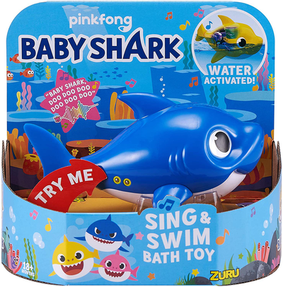 Robo Alive Junior Baby Shark Battery-Powered Sing and Swim Bath Toy