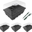 3 Pack-Set Garden Propagator Seed Tray Kits with 12 Cells Per Tray (36-Cells Total)