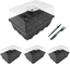 3-Set Garden Propagator Set, Seed Tray Kits with 36-Cell, Seed Starter Tray with Dome and Base 6.6" X 4.5" (12-Cell per Tray)