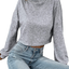 Verdusa Women's Crop Sweatshirt Drop Shoulder Long Sleeve Pullover Top