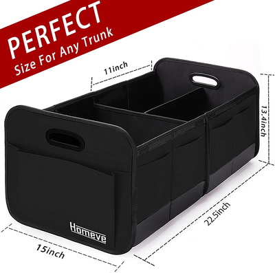Foldable Trunk Storage Organizer, Reinforced Handles, Suitable for Any Car, SUV, Mini-Van Model Size