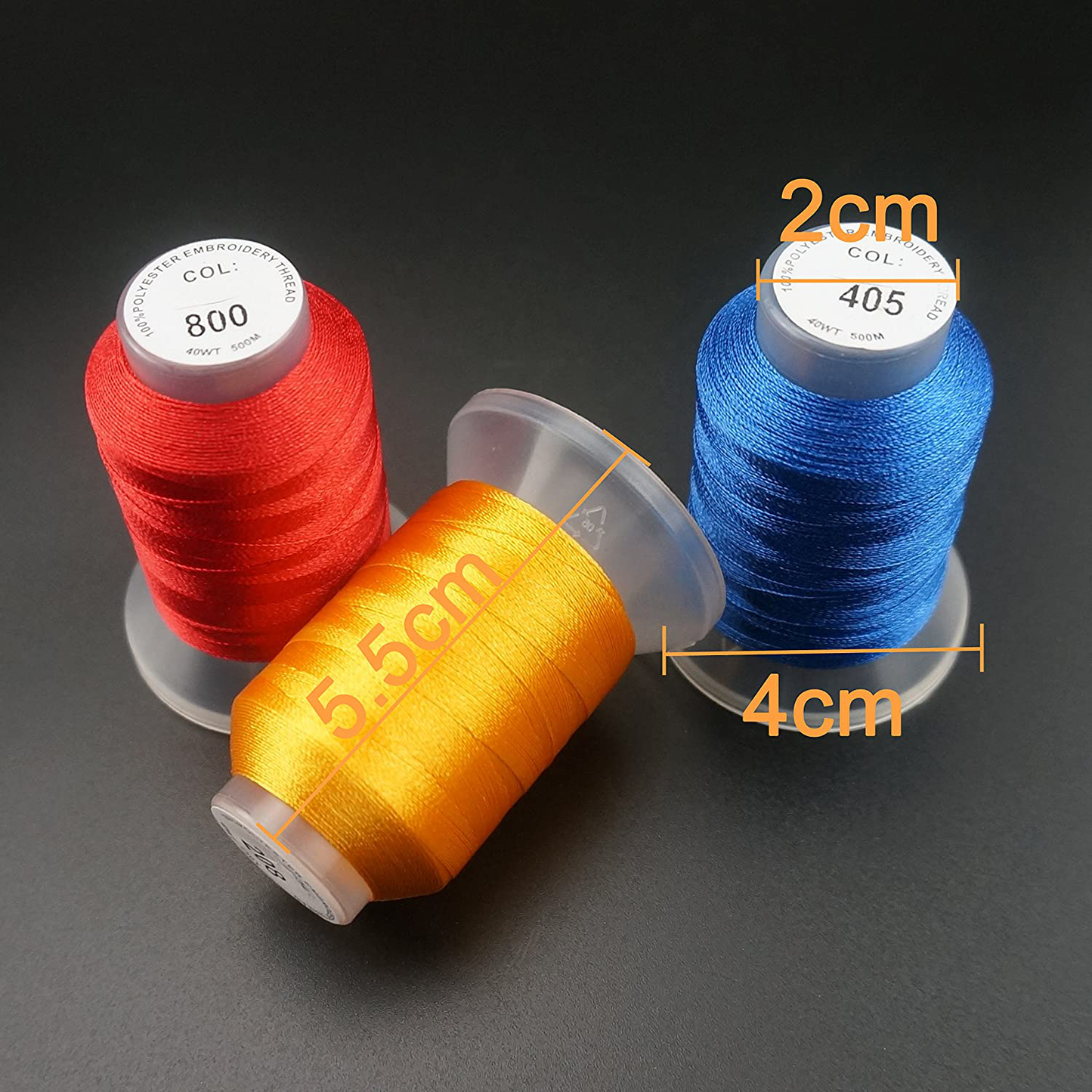 New Brothread 40 Brother Colors Polyester Embroidery Machine Thread Kit 500M (550Y) Each Spool for Brother Babylock Janome Singer Pfaff Husqvarna Bernina Embroidery and Sewing Machines