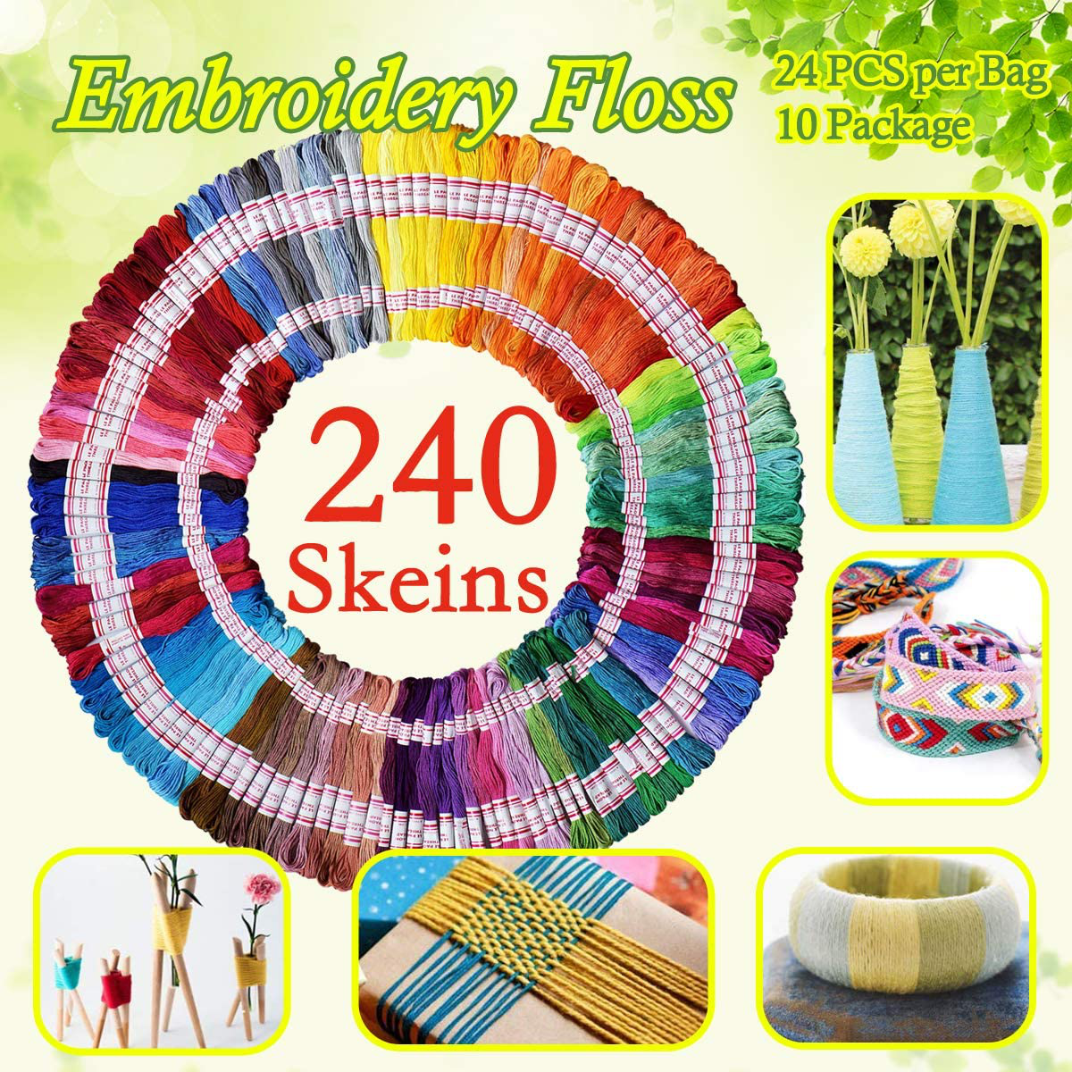 24 Acrylic Yarn Skeins  Total of 525 Yards Craft Yarn for