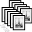 upsimples 5x7 Picture Frame Set of 10,Display Pictures 4x6 with Mat or 5x7 Without Mat,Multi Photo Frames Collage for Wall or Tabletop Display,Black