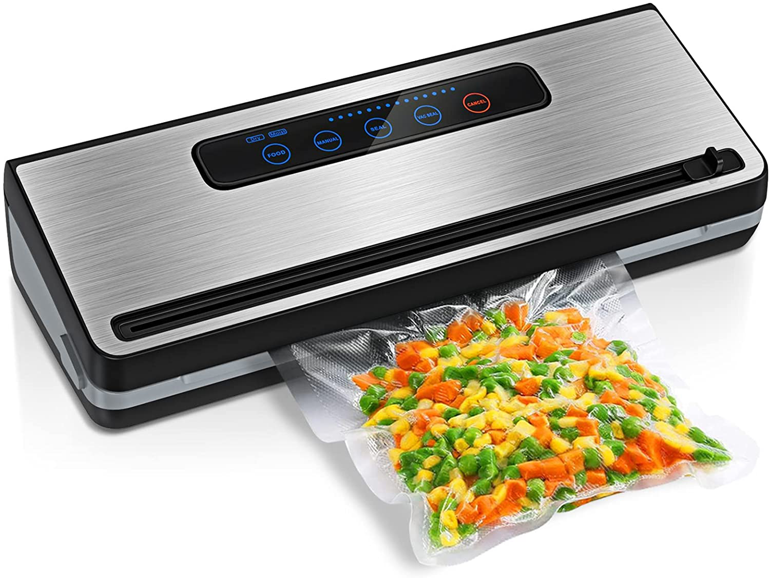 Food Saver Vacuum Sealer Machine with Built-In Cutter & 11 Inch Sealing Roll Bag