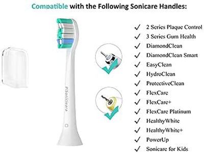 Replacement Toothbrush Heads Compatible with Philips Sonicare(10 Pack), Brush Heads for DiamondClean, 4100, G2, 2 Series, and Other Snap-on