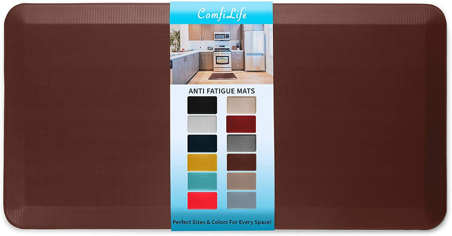 ComfiLife Anti Fatigue Floor Mat – 3/4 Inch Thick Perfect Kitchen Mat, Standing Desk Mat – Comfort at Home, Office, Garage – Durable – Stain Resistant – Non-Slip Bottom