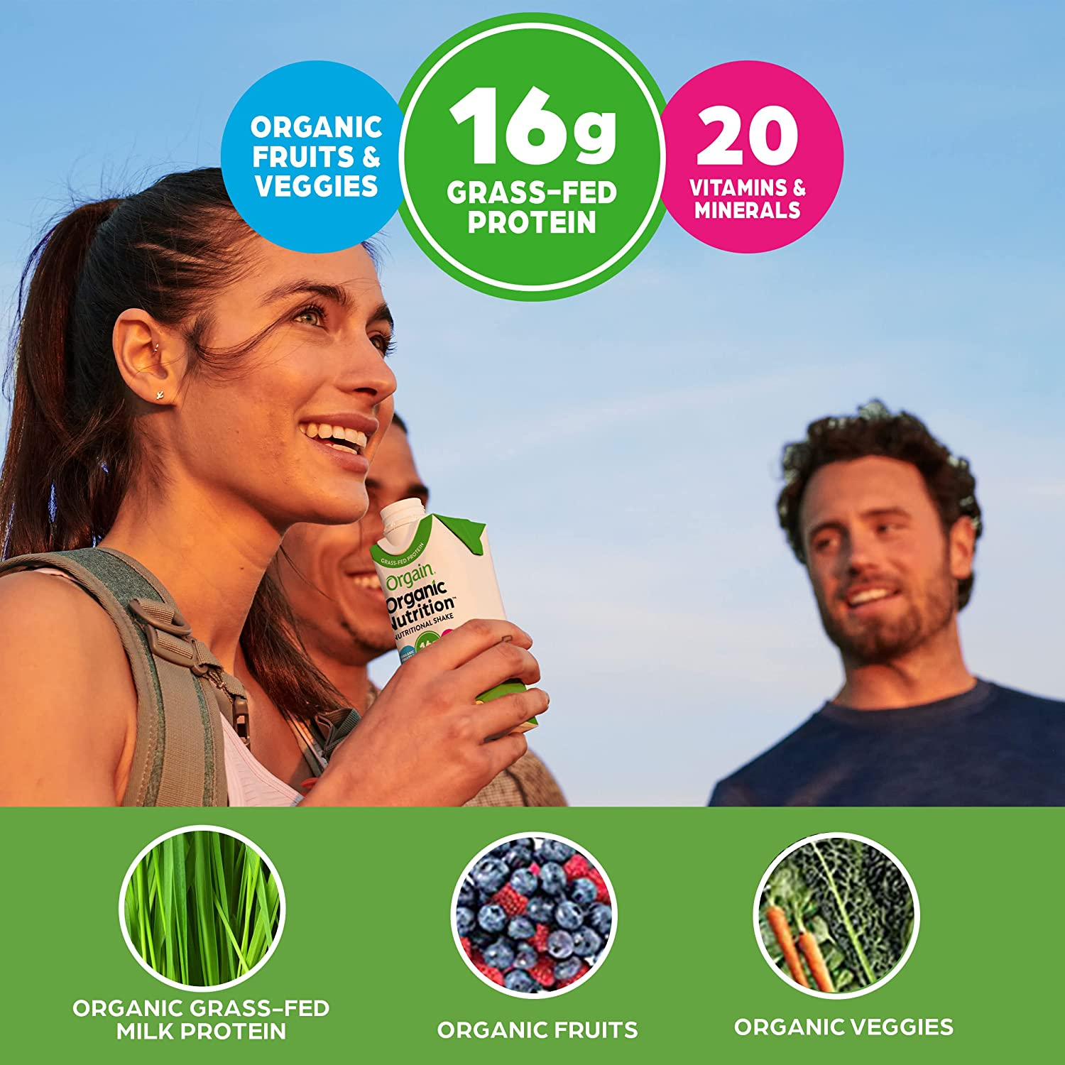 Orgain Organic Nutritional Shake, Iced Cafe Mocha - 16G Protein, 20 Vitamins & Minerals, Gluten Free, Soy Free, Kosher, Non-Gmo, 11 Fl Oz (Pack of 12) - Packaging May Vary