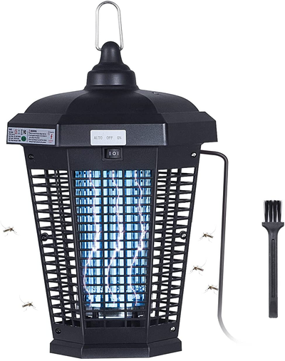 20W Bug Zapper, 4200V Mosquito Zapper Fly Killer Indoor and Outdoor, Electronic Bug Killer with Light Sensor, IPX4 Waterproof Mosquito Bug Zapper Lamp Insect Killer for Home/Garden/Backyard/Patio