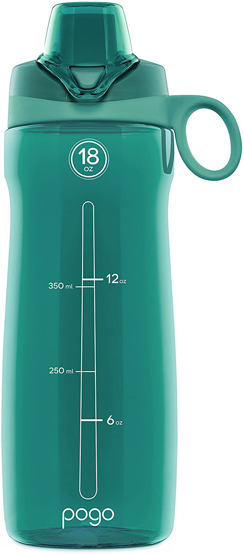 Pogo BPA-Free Plastic Water Bottle with Chug Lid, Teal, 40 oz
